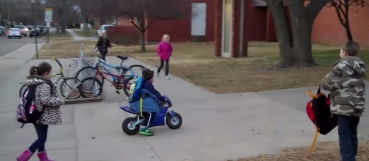 kid on bike