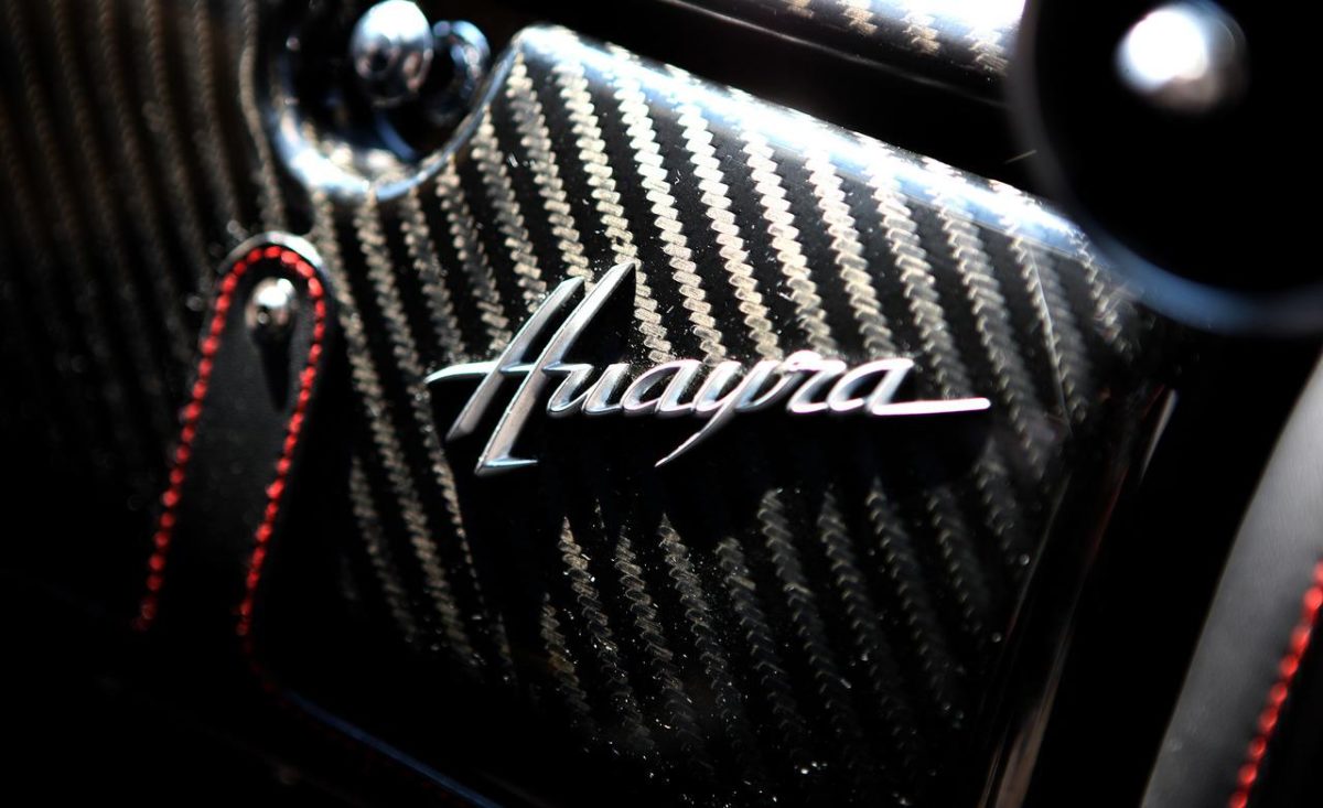 pagani huayra glove compartment and badge photo  s