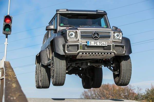 mercedes benz g amg front mid air jump