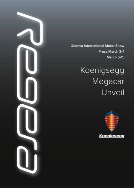 KoenigseggRegera&#;Megacar&#;Announced;GenevaDebut