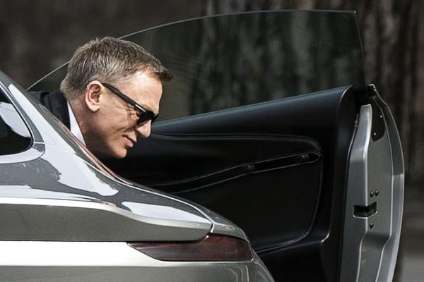 Daniel Craig sul set film James Bond 007 'Spectre' a Roma