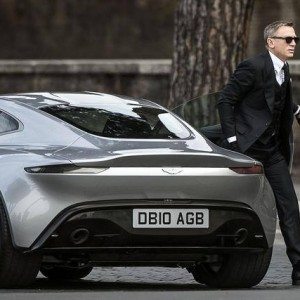 Daneil Craig spotted during filming Spectre in Aston Martin DB