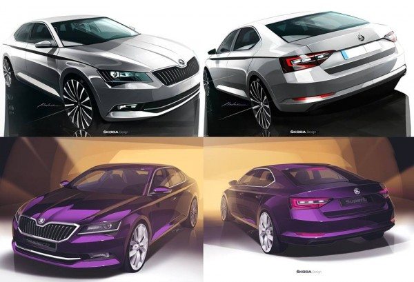 Skoda Superb Officail Sketches