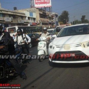 Toyota Vios Spy Images India bangalore