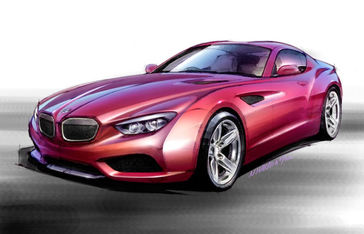 bmw zagato coupe design sketch