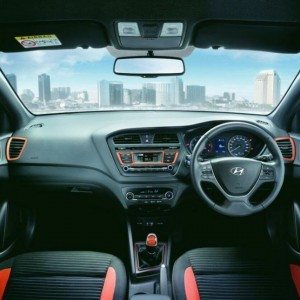 Hyundai i Active Official  Interior Tangerine orange Black