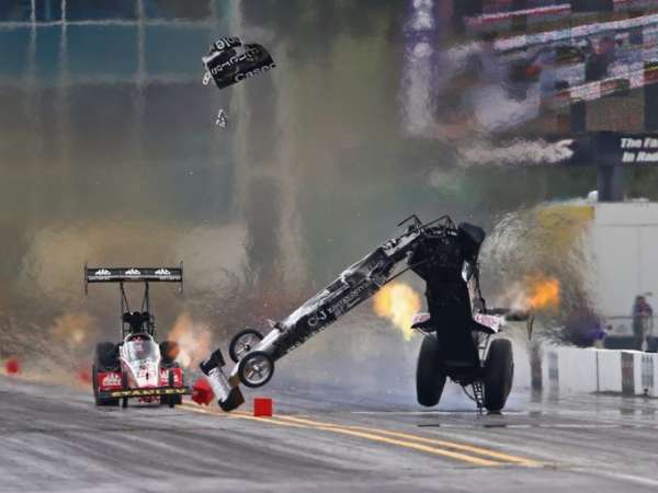 Dragster crash