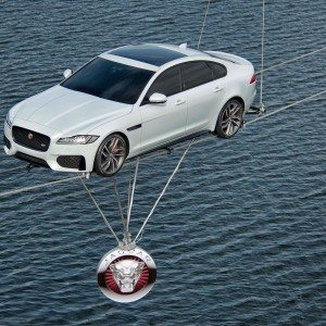 All new Jaguar XF High Wire Crossing