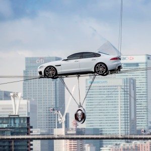 All new Jaguar XF High Wire Crossing