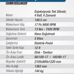 Bajaj Pulsar NS Technical Specifications