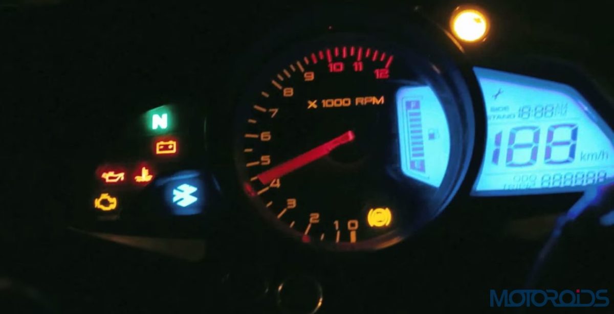 Bajaj Pulsar RS ABS Logo on Instrument Cluster