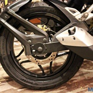 Bajaj Pulsar RS Launch Exhaust and Rear Disc