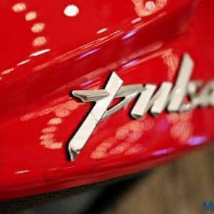 Bajaj Pulsar RS Launch Pulsar Logo on Fuel Tank
