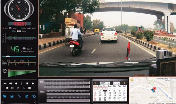 Delhi police dash cam