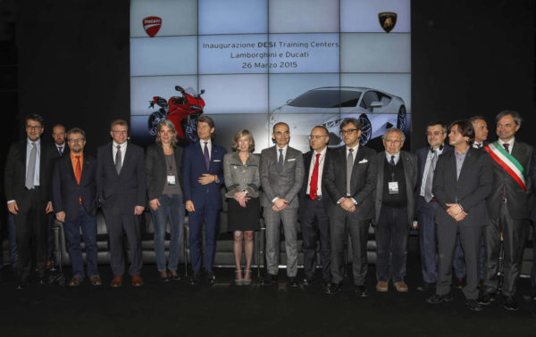 Inauguration DESI, in the center - S. Winkelmann, Minister S. Giannini, C. Domenicali
