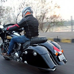 Indian Chieftain left side view action shots