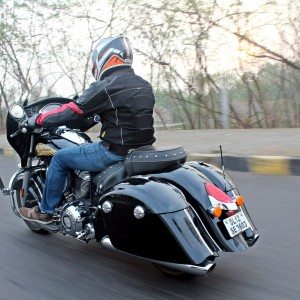 Indian Chieftain left side view action shots