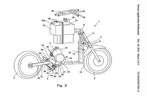 Kawasaki Ninja to go electric - Patent - 2