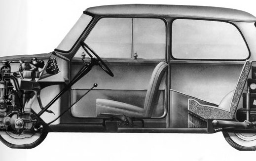 Morris Mini Cooper by BMC - cutaway