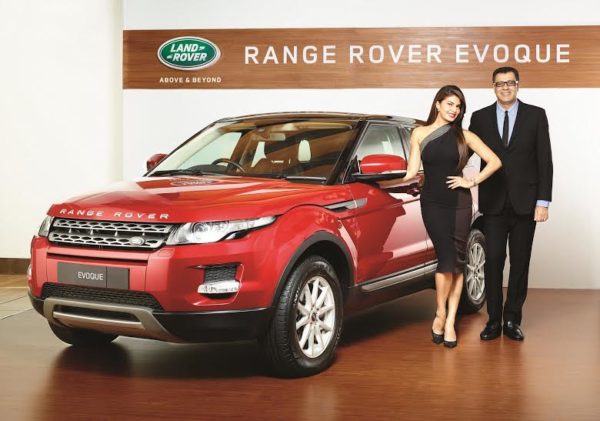 Rohit Suri, President, Jaguar Land Rover India & Jacqueline Fernandez launch the Evoque CKD