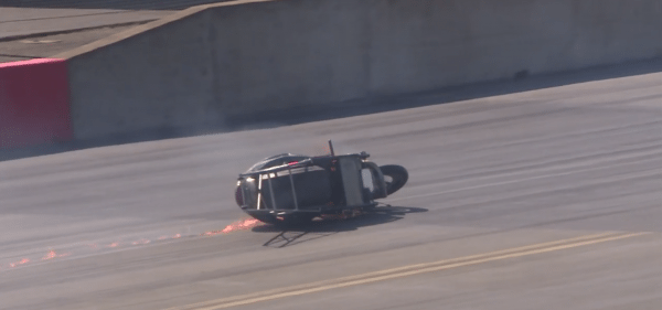 Top fuel drag bike crash