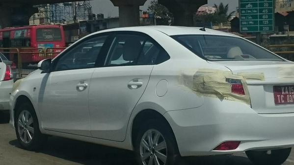 Toyota Vios spied in Bangalore