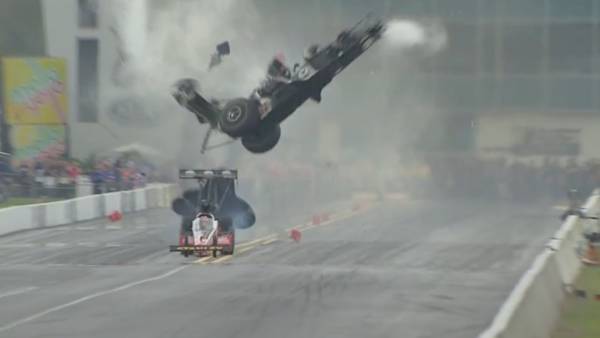 Dragster crash