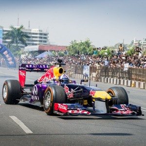 1. David Coulthard at Red Bull F1 Showrun Hyderabad