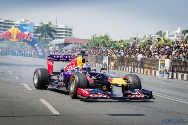 1. David Coulthard at Red Bull F1 Showrun Hyderabad