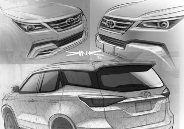 2016 Toyota Fortuner exploratory sketches