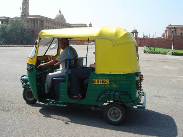 Autorickshaw on Raj Path New Delhi