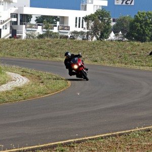 Bajaj Pulsar RS cornering