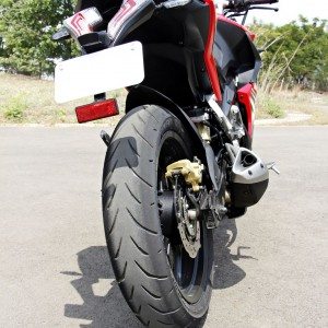 Bajaj Pulsar RS rear tyre