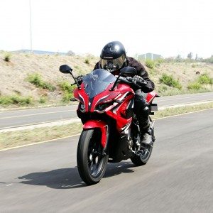 Bajaj Pulsar RS tracking front