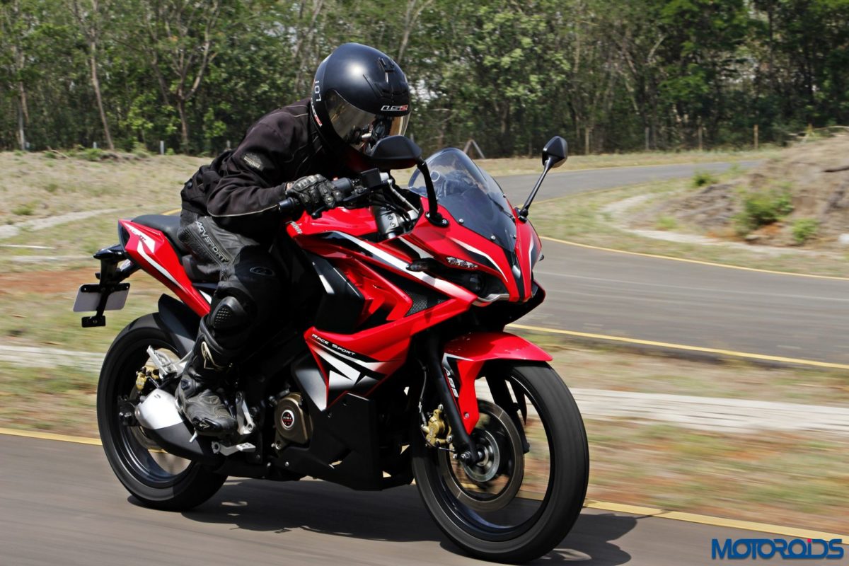 Bajaj Pulsar RS tracking left