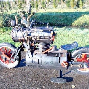 Black Pearl Steam Motorcycle