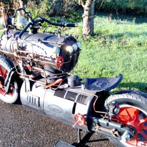 Black Pearl Steam Motorcycle