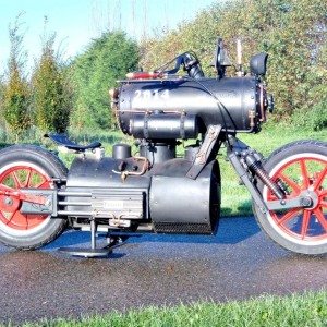 Black Pearl Steam Powered Motorcycle