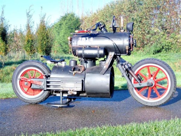 Black Pearl Steam Powered Motorcycle