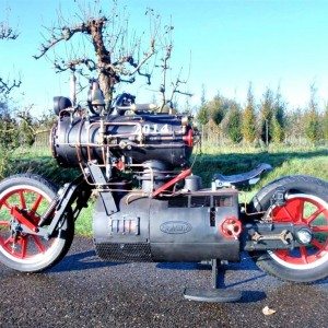 Black Pearl Steam Powered Motorcycle