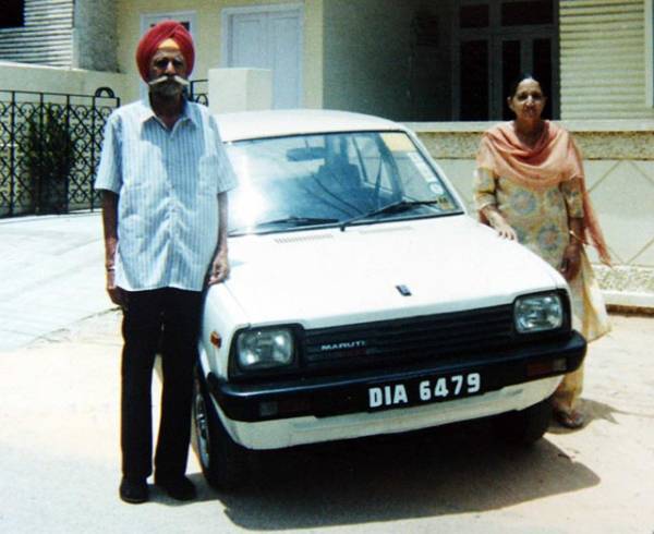 Harpal Singh and Gulshanbeer Kaur with their Maruti
