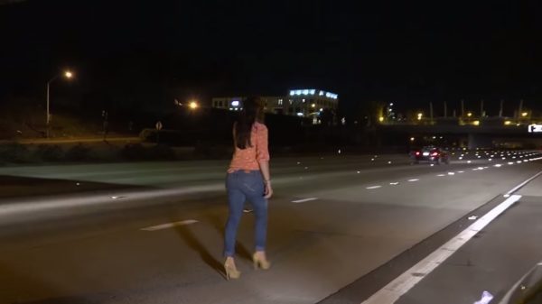 Intoxicated Woman Wanders on San Diego Freeway - 2