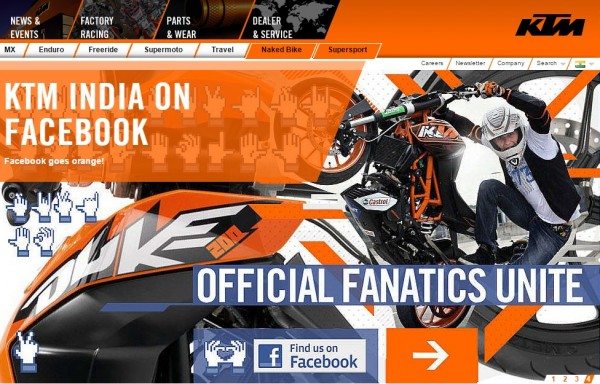 KTM-India Homepage - 1
