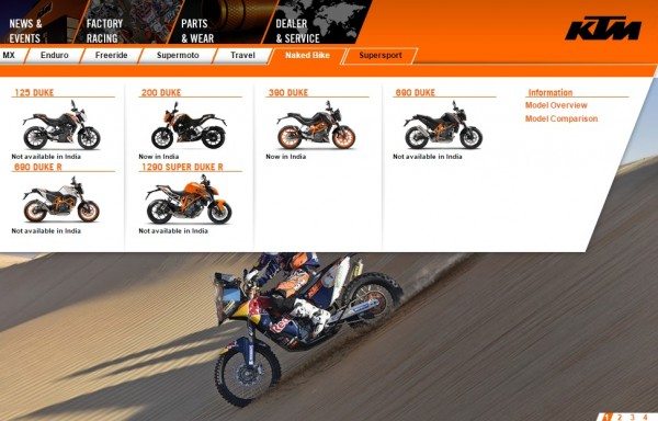 KTM-India Homepage - 3