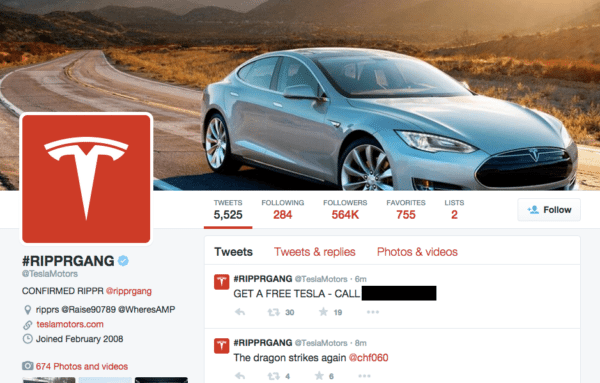 Tesla Twitter Hack