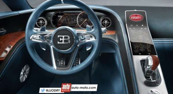 Bugatti Chiron interior rendered