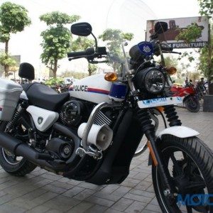 Customized Harley Davidon Street  motorcycles for Gujrat Police Depar