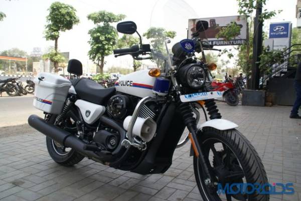 Customized Harley Davidon Street  motorcycles for Gujrat Police Depar