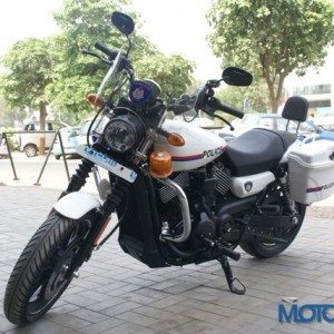 Customized Harley Davidon Street  motorcycles for Gujrat Police Depar