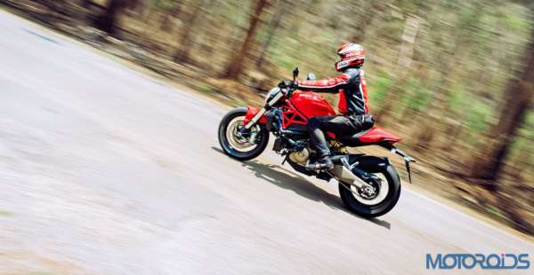 Ducati Monster 821 Review - Action Shots (11)